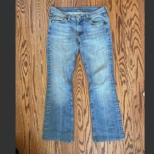 7 for all mankind zippers straight leg jeans